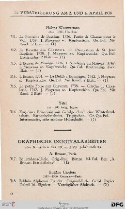 Graphische Originalarbeiten (Nr. 317-341)