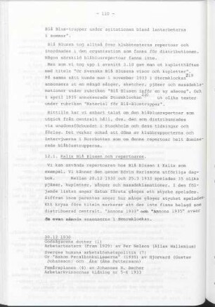 12.1. Kalix Blå Blusen och repertoaren.
