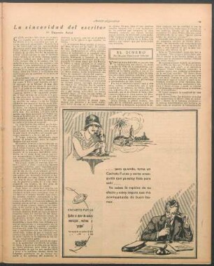 La sinceridad del escritor