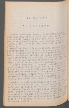 Capítulo LXXIX - El retorno