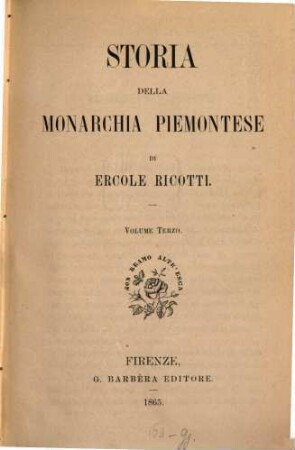 Storia della monarchia piemontese, Volume 3