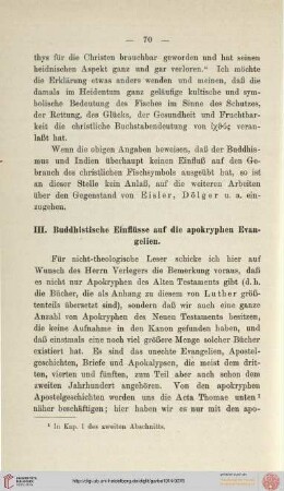 III. Buddhistische Einflüsse auf die apokryphen Evangelien