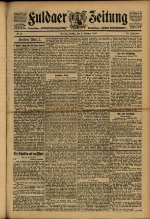 Erste Ausgabe vom Freitag, den 09. Februar 1906.