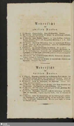 Uebersicht des dritten Bandes