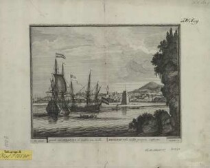 Ansicht von Messina, Kupferstich, 1702 : Gezicht van Messina de Hooststat van Sicilie : C.P. = Messanae Urbis Siciliae precipuae Conspectus / Pet. Schenk. - Amsteld[ami] , [1702]. - 1 Kunstbl. : Kupferst. ; Plattengr. 27 x 22 cm +++ Auch enth. in: Petri Schenkii Hecatompolis sive totius orbis terrarum oppida nobiliora centum