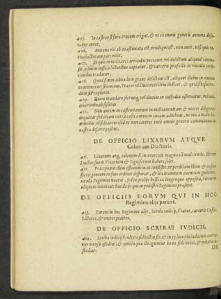 De Officiis Eorum Qui In Hoc Regimine aliis parent.