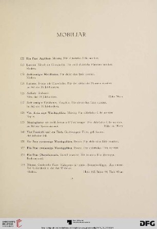 Mobiliar (Nr.122-172)