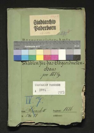 Wahlen für das Abgeordneten-Haus pro 1877/79