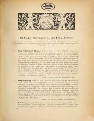 Katalog der reichhaltigen und ausgewählten Waffen-Sammlung des Herrn A. Ullmann in München : Kriegs- und Jagdwaffen, Rüstzeug, Geräthe etc. etc. ; Versteigerung zu Köln am 16. November 1891 und die folgenden Tage durch J. M. Heberle (H. Lempertz' Söhne)