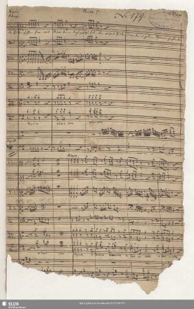 Masses - Mus.3354-D-500 - Mus.3354-D-500a : V (4), Coro, orch, bc - D