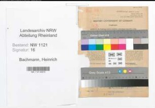 Entnazifizierung Heinrich Bachmann , geb. 08.03.1903 (Ingenieur)