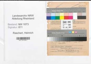 Entnazifizierung Heinrich Raschert , geb. 14.05.1894 (Musiker)