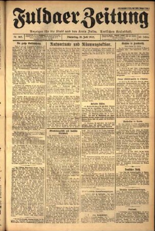 Ausgabe vom Dienstag, den 21. Juli 1925.