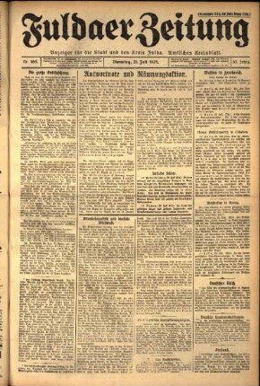 Ausgabe vom Dienstag, den 21. Juli 1925.