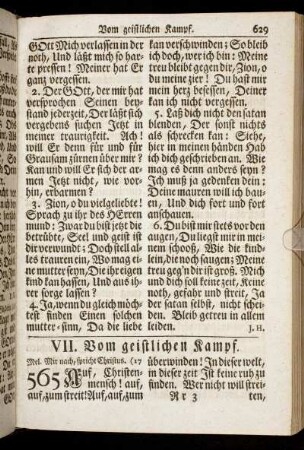 VII. Vom geistlichen Kampf.
