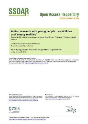 Action research with young people: possibilities and 'messy realities'