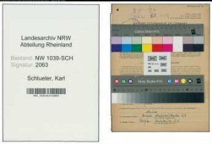Entnazifizierung Karl Schlueter , geb. 26.02.1898 (Schneidermeister)