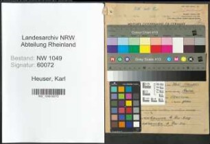 Entnazifizierung Karl Heuser , geb. 12.04.1899 (Kaufmann)