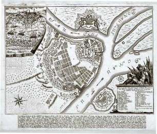 WHK 20 Russisch-Türkischer Krieg: Plan der Befestigungsanlagen von Belgrad, um 1739