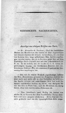 Auszüge aus einigen Briefen aus Paris