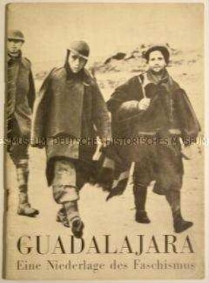 Antifaschistische Schrift über die Niederlage der Franquisten in der Schlacht bei Guadalajara