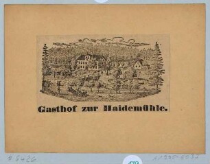 Die Heidemühle in der Mitte der Dresdner Heide (Sägemühle, ab 1840 Gasthof)