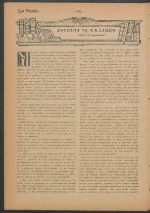 Escriba vd. un libro : (Cartas sin importancia)