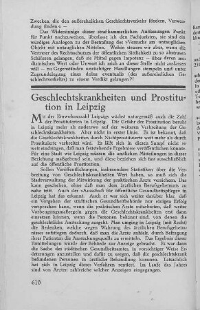 Geschlechtskrankheiten und Prostitution in Leipzig