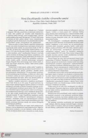 59: [Rezension von: A. Horova (Red.), Nová encyklopedie českého výtvarného uměni]