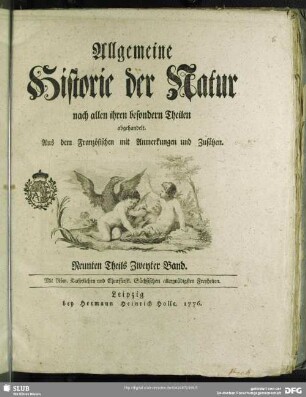 9,2 : Naturgeschichte der Vögel ; 2: Histoire naturelle des oiseaux