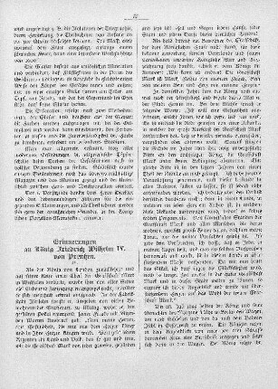 Erinnerungen an König Friedrich Wilhelm IV. von Preußen