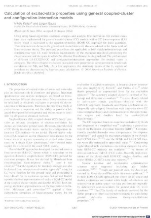 Calculation of excited-state properties using general coupled-cluster and configuration-interaction models