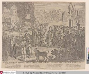 [Die Jünglinge im Feuerofen; Schadrach, Meschach und Abed-Nego im brennenden Ofen; Shadrach, Meshach and Abednego in the Burning Stove; Daniel 3, 21]