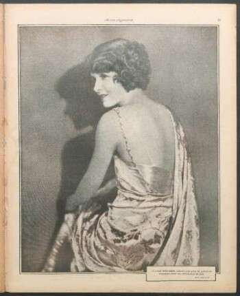 Claire Windsor, estrella que goza de generales simpatías entre los aficionados de cine [Fotografía]