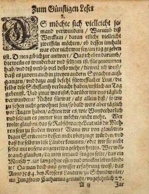 ... Schiffahrt ..., 5. Die Fünffte: Kurtze Wunderbare Beschreibung, Dess Goldreichen Königreichs Guianae in America oder newen Welt, ... So ... 1594, 1595 und 1596 von ... Walthero Raleigh, ... besucht worden