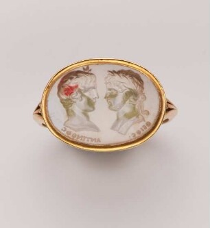 Intaglio mit Hadrian und Antinoos, 1. H. 18. Jh.