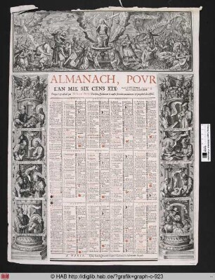 Almanach, Pour L'An Mil Six Cens XIX