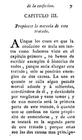 Capitulo III. Propónese la materia de este tratado.
