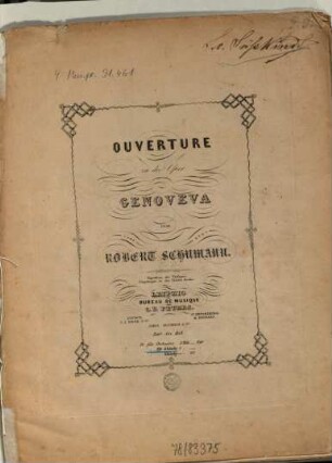 Ouverture zu der Oper Genoveva