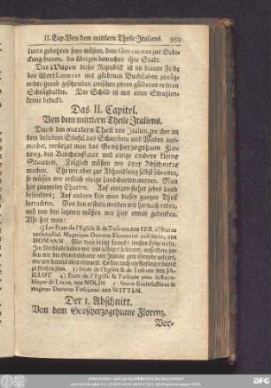 Der 1. Abschnitt. Von dem Großherzogthume Florenz.