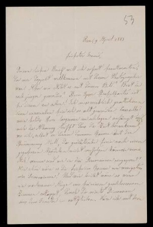 Nr. 28: Brief von Luigi Bianchi an Adolf Hurwitz, Pisa, 9.4.1883