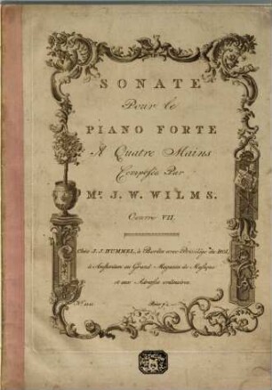 Sonate pour le piano forte à quatre mains : Oeuvre VII