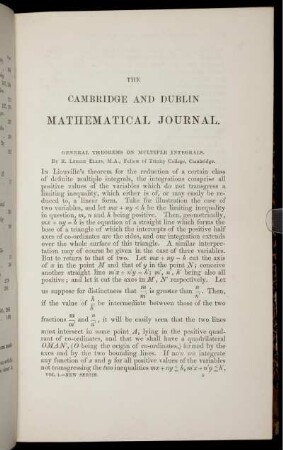 The Cambridge and Dublin mathematical journal.