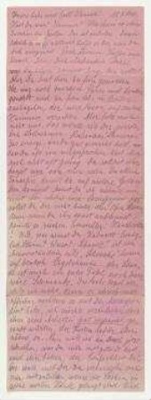Brief von Kurt Schwitters an Hannah Höch mit Zusatz von Helma Schwitters. [o. O.]