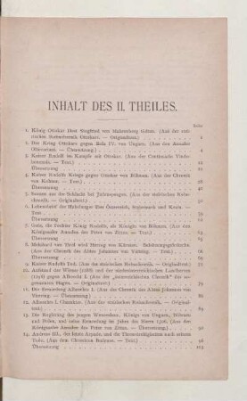 INHALT DES II. THEILES
