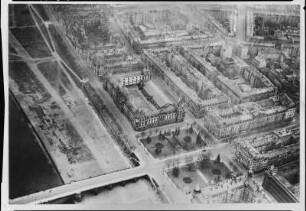 Dresden-Johannstadt. Nördlicher Teil zwischen Sachsen- und Boenischplatz von Westen