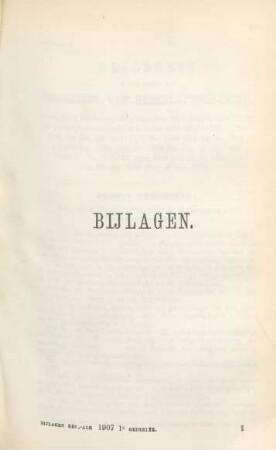 1907,1,Bijl.: Regeeringsalmanak voor Nederlandsch-Indie / Bijlagen