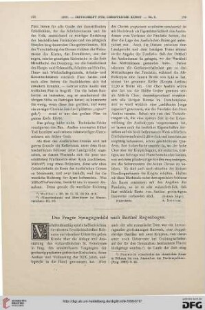 Das Prager Synagogenbild nach Barthel Regenbogen