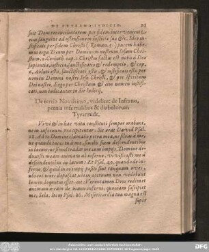 [Tertia Consideratio De Poenis Infernalib.]