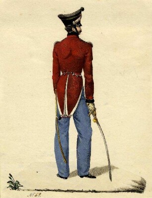 Uniformbild, Offizier der holsteinischen Jäger (chasseur)